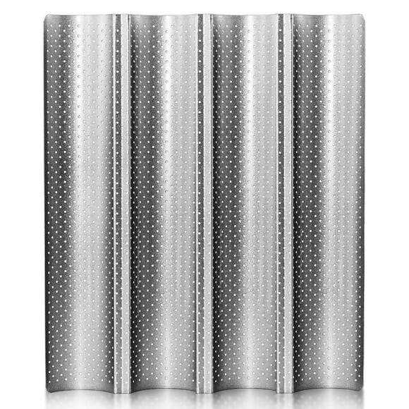 Anaeat Nonstick Perforated French Bread Baking Pan, 15"X 13" , Silver NEW - Picture 1 of 9